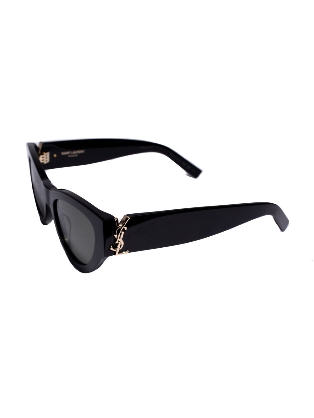 Saint Laurent Black Cat Eye Sunglasses Women's YSL Logo - Picture 3 of 4